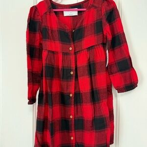 Old Navy Red and Black Plaid Dress